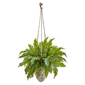 29” Fern Artificial Plant in Hanging Vase