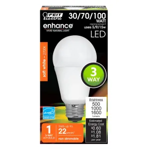 3-Way A19 LED Light Bulb A30/100/950CA