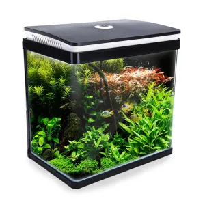 30L Curved Glass RGB LED Aquarium Set with Filter Pump