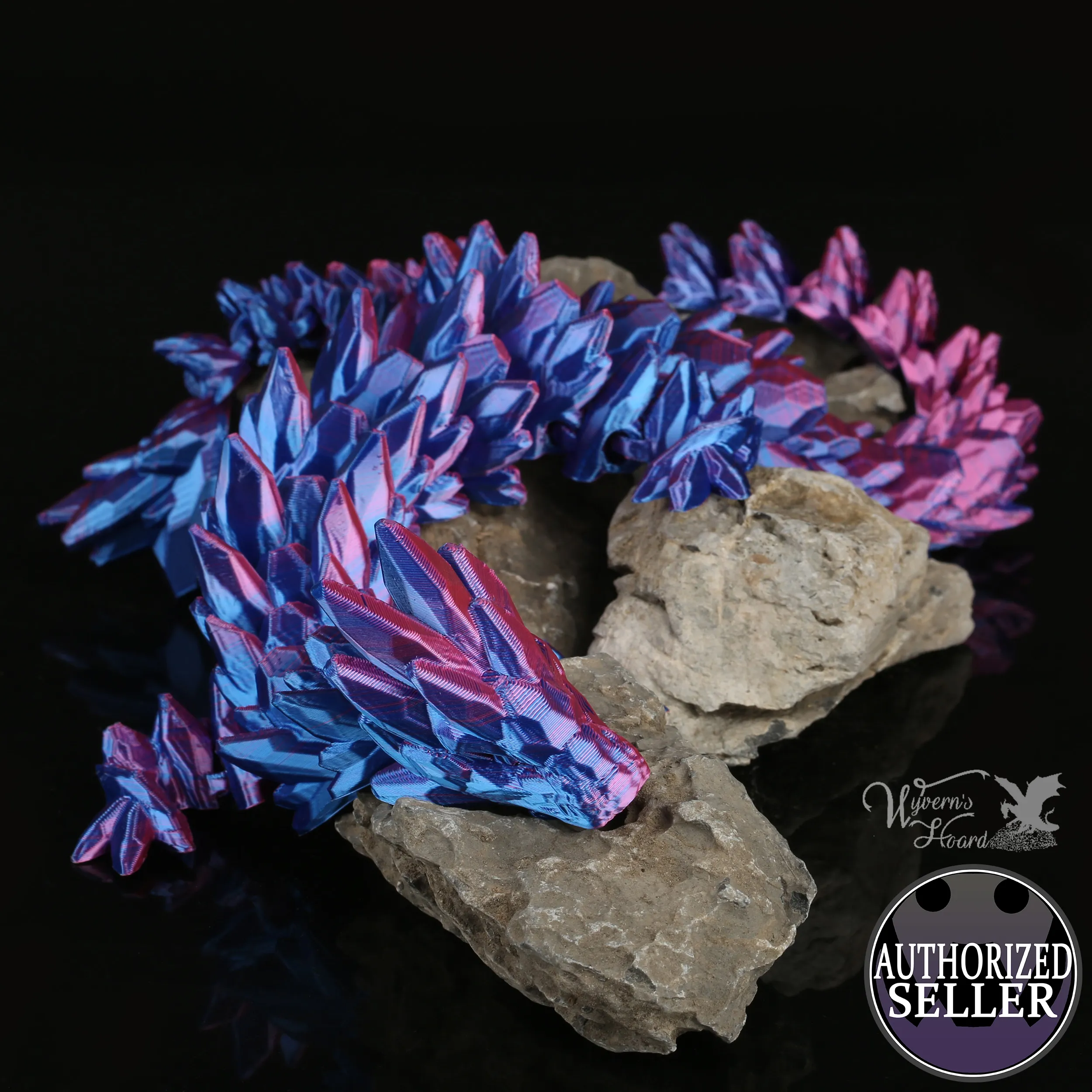 3D Printed Crystal Dragon Sensory Fidget Toy