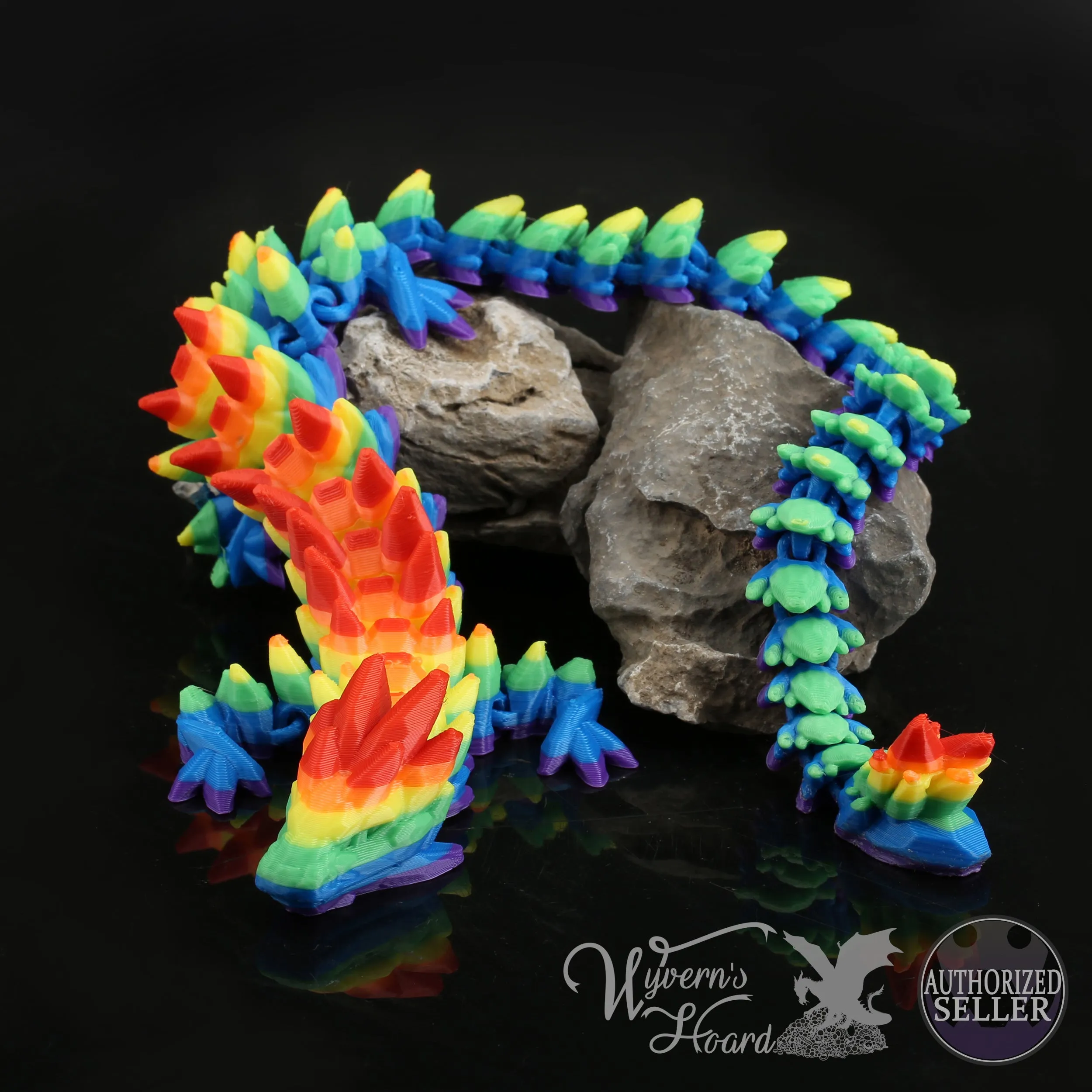 3D Printed Crystal Dragon Sensory Fidget Toy