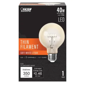 40W G25 LED Thin Filament Light Bulb G2540H9