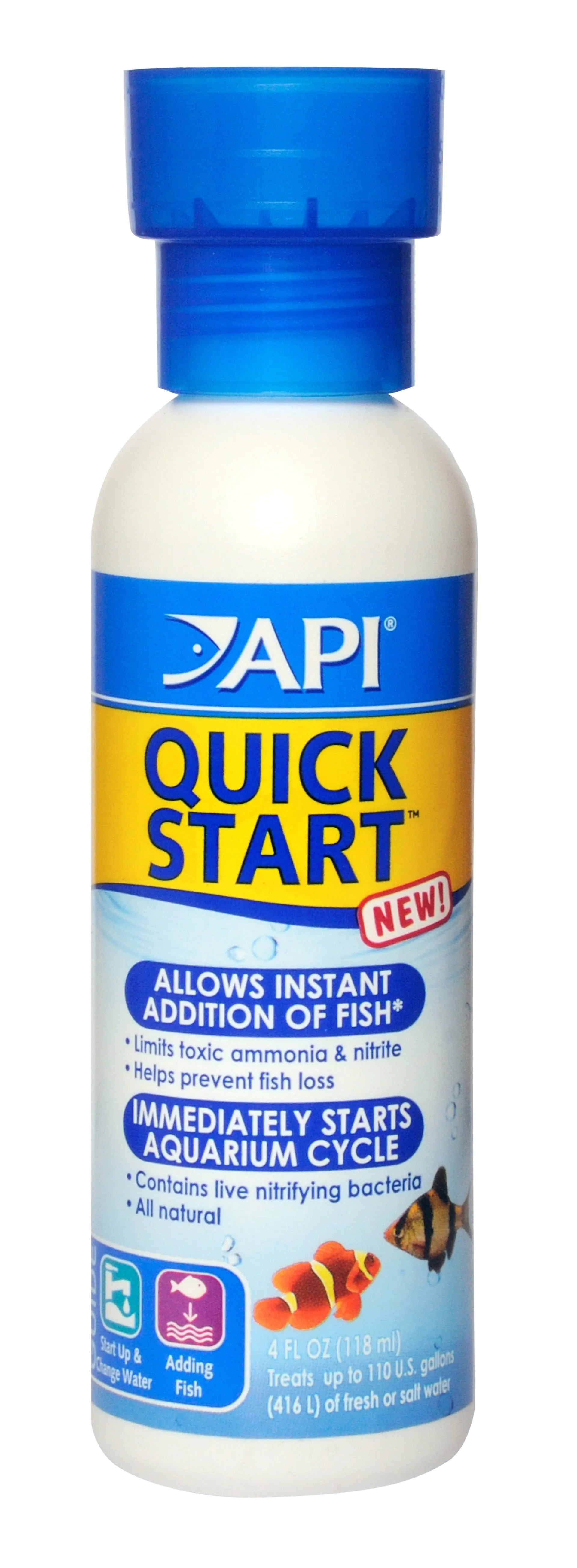 API Quick Start Freshwater and Saltwater Aquarium Water Treatment