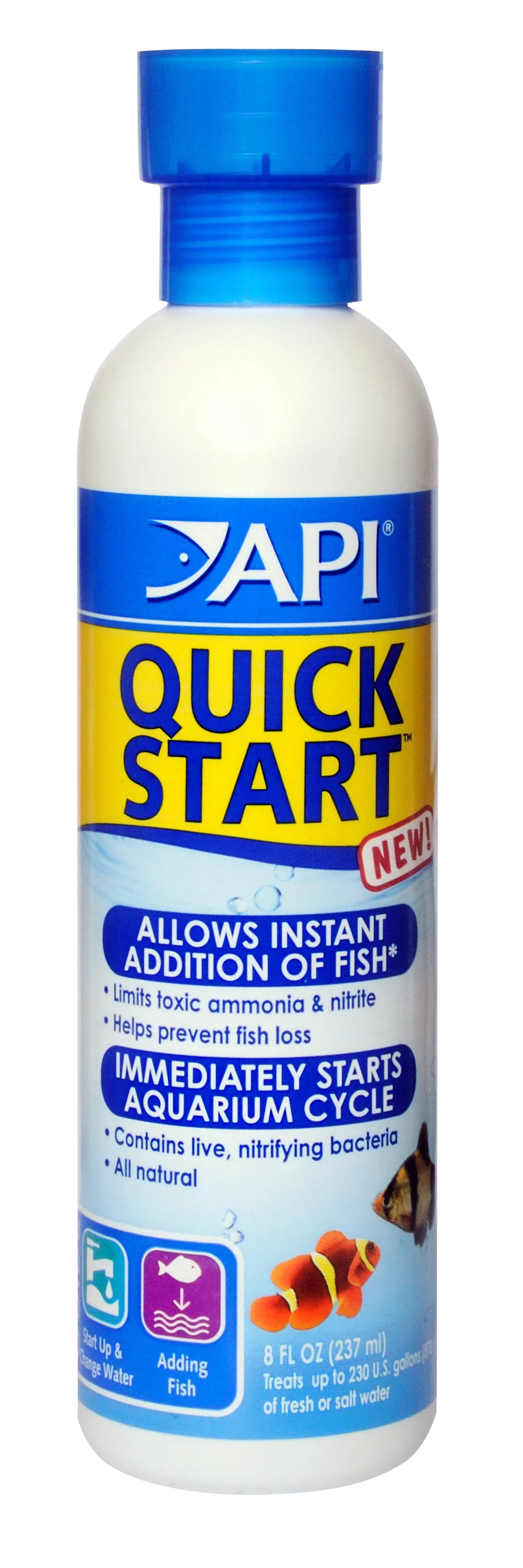 API Quick Start Freshwater and Saltwater Aquarium Water Treatment