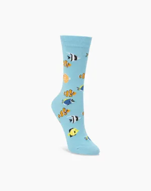 Aquarium Women's Bamboo Crew Socks