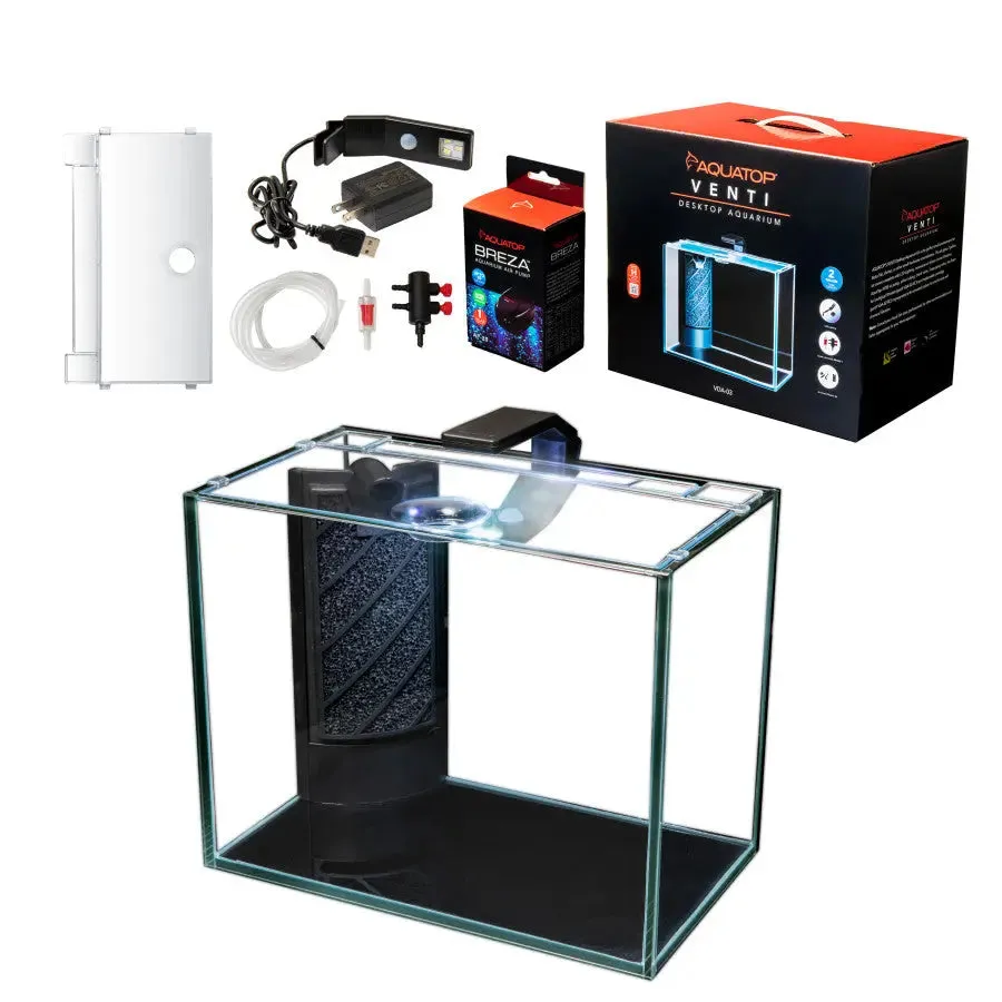 Aquatop Venti Desktop Glass Aquarium Kit