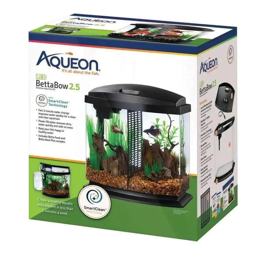 Aqueon LED BettaBow Kit SmartClean Black 2.5 gal