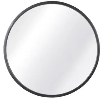 Bali Modern Round Wall Mirror Gray