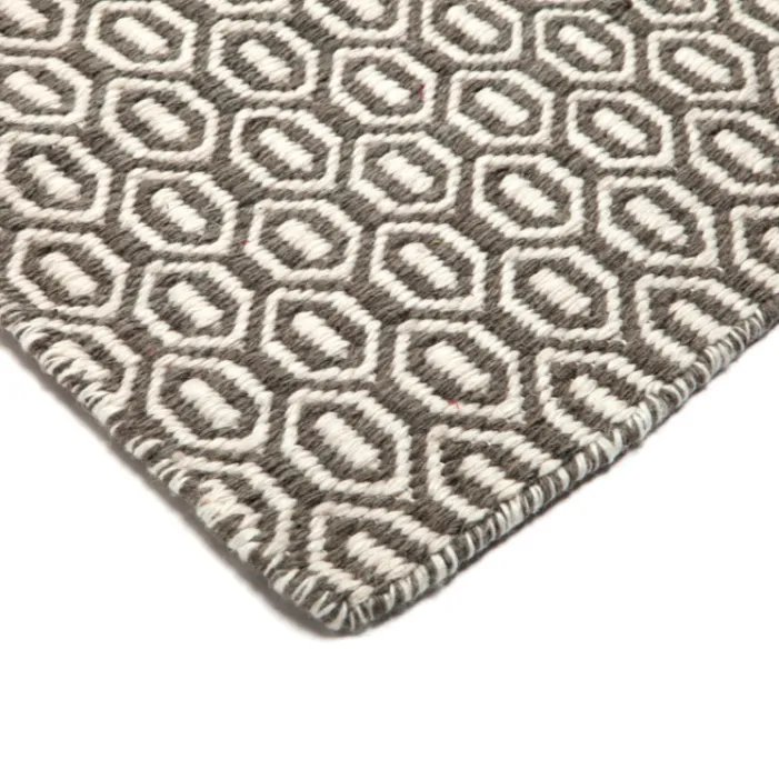 Bekal Ash Grey Handcrafted Large Indoor Outdoor Rug