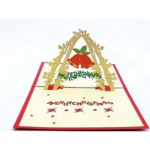 Bell Arch Merry Christmas Pop-Up Card