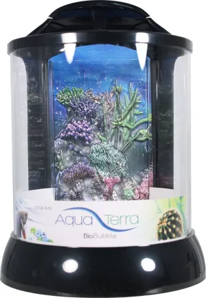 Bio Bubble Pets Llc - Aqua Terra With 3d Coral Background Aquarium