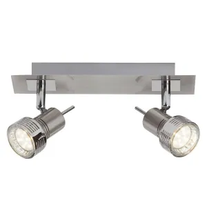 Brilliant 2 Light 6W Kassandra LED Spotlight - Iron & Chrome | G34729/77