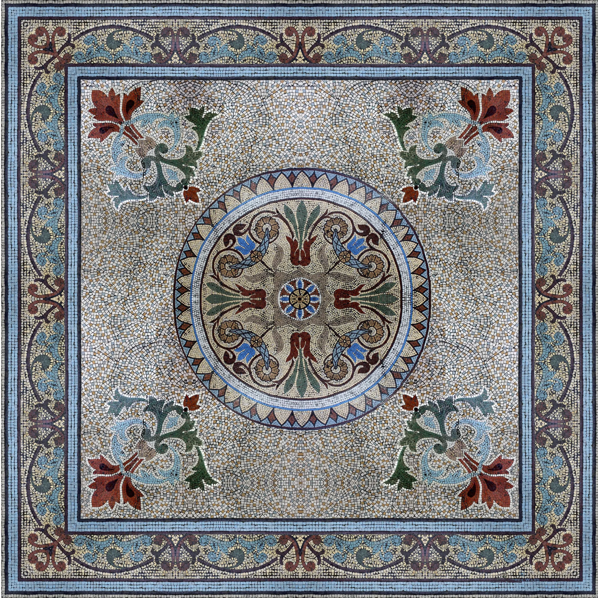 'Collins'  Luxurious Italian made large mosaic design scarf