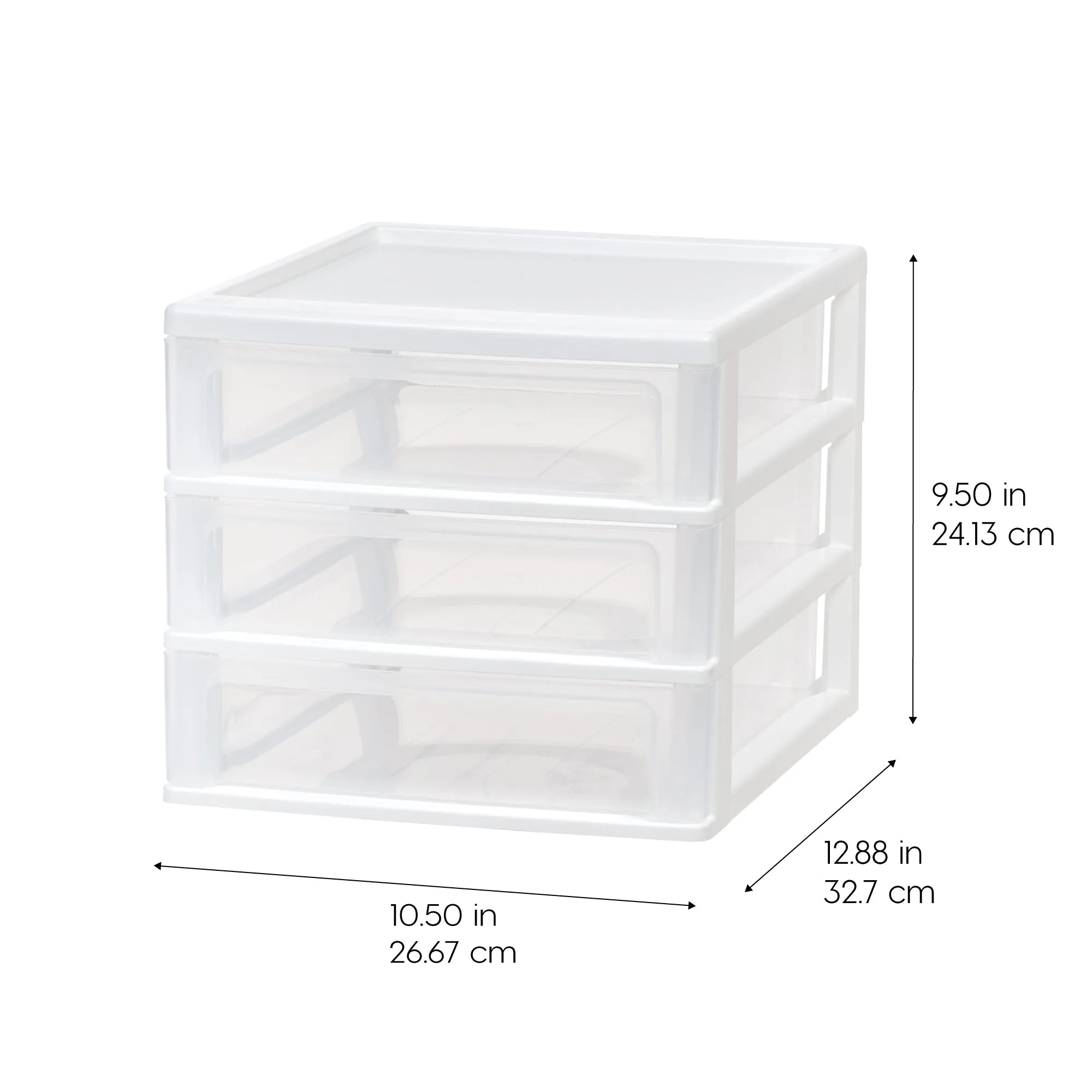 Compact Desktop Organizer - 3 Drawer 2 Pack