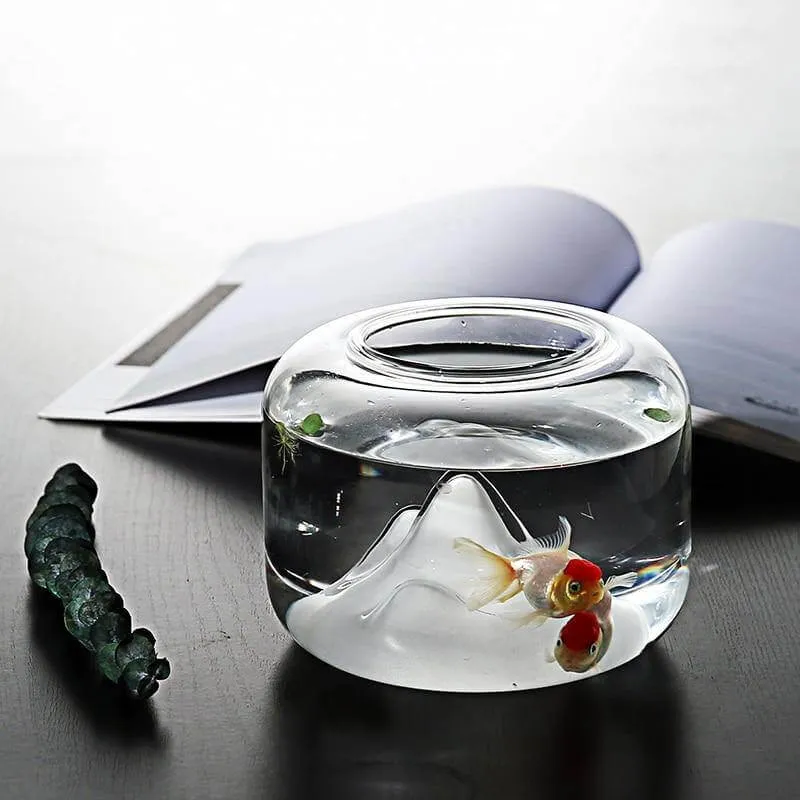 Creative Transparent Snow Mountain Fish Aquariums