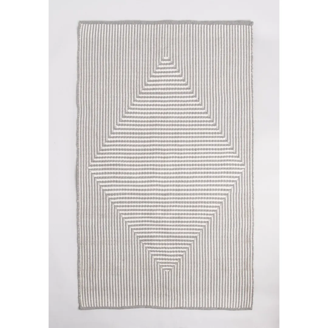 Denver Grey and Ivory Modern P.E.T Large Indoor Outdoor Rug