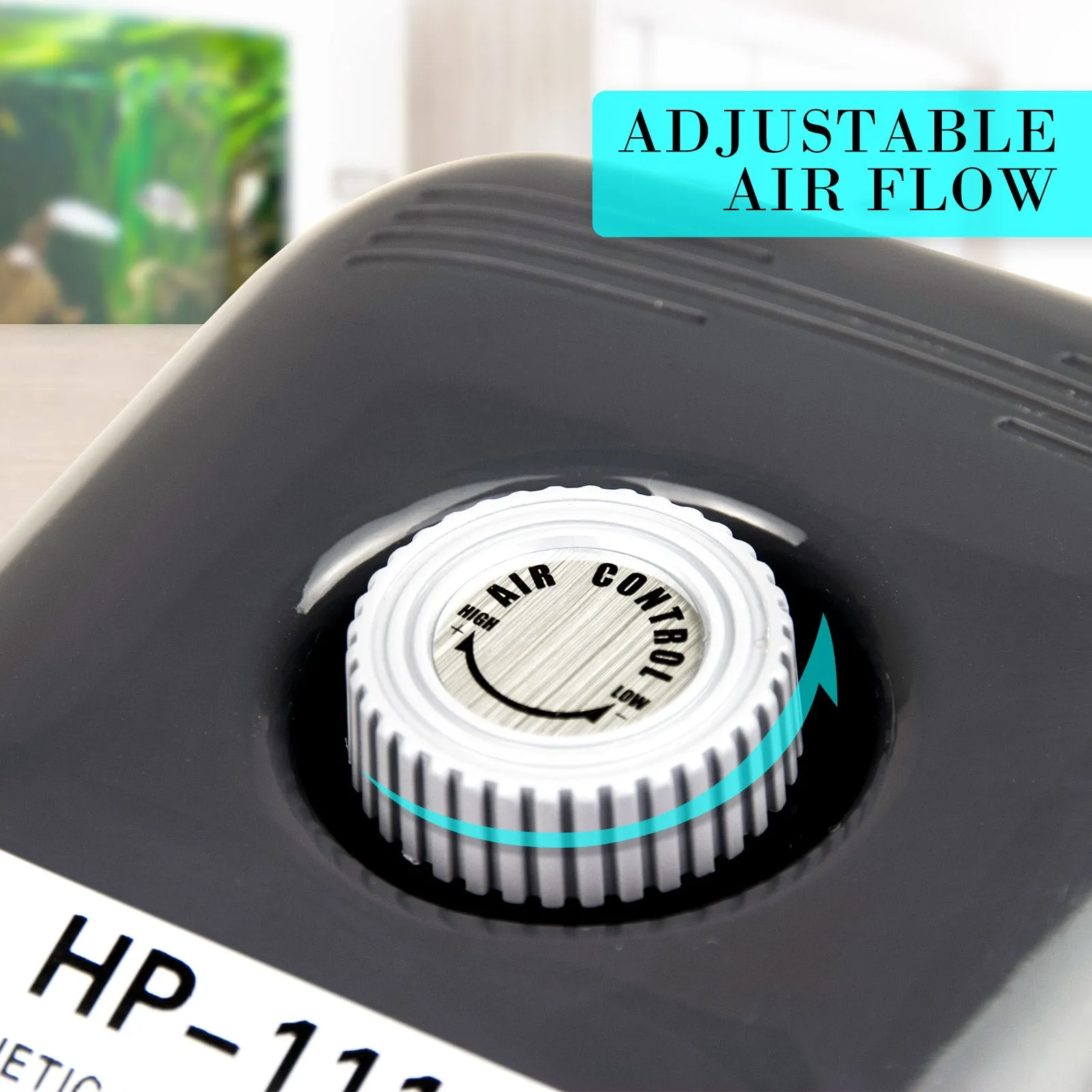 Efficient 4-Outlet Aquarium Air Pump 360L/H 13W - Dynamic Power