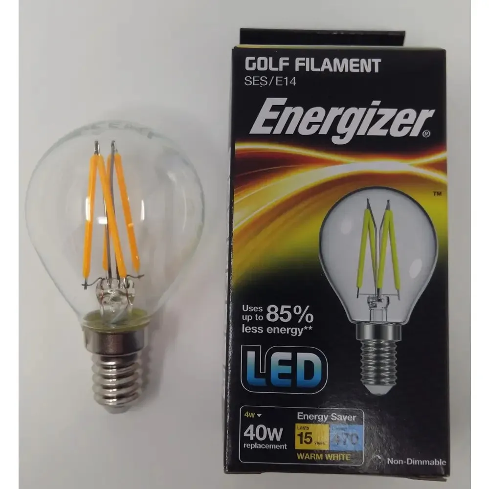 Energizer LED Golf Filament SES / E14 Warm White Bulb - 4W = 40W