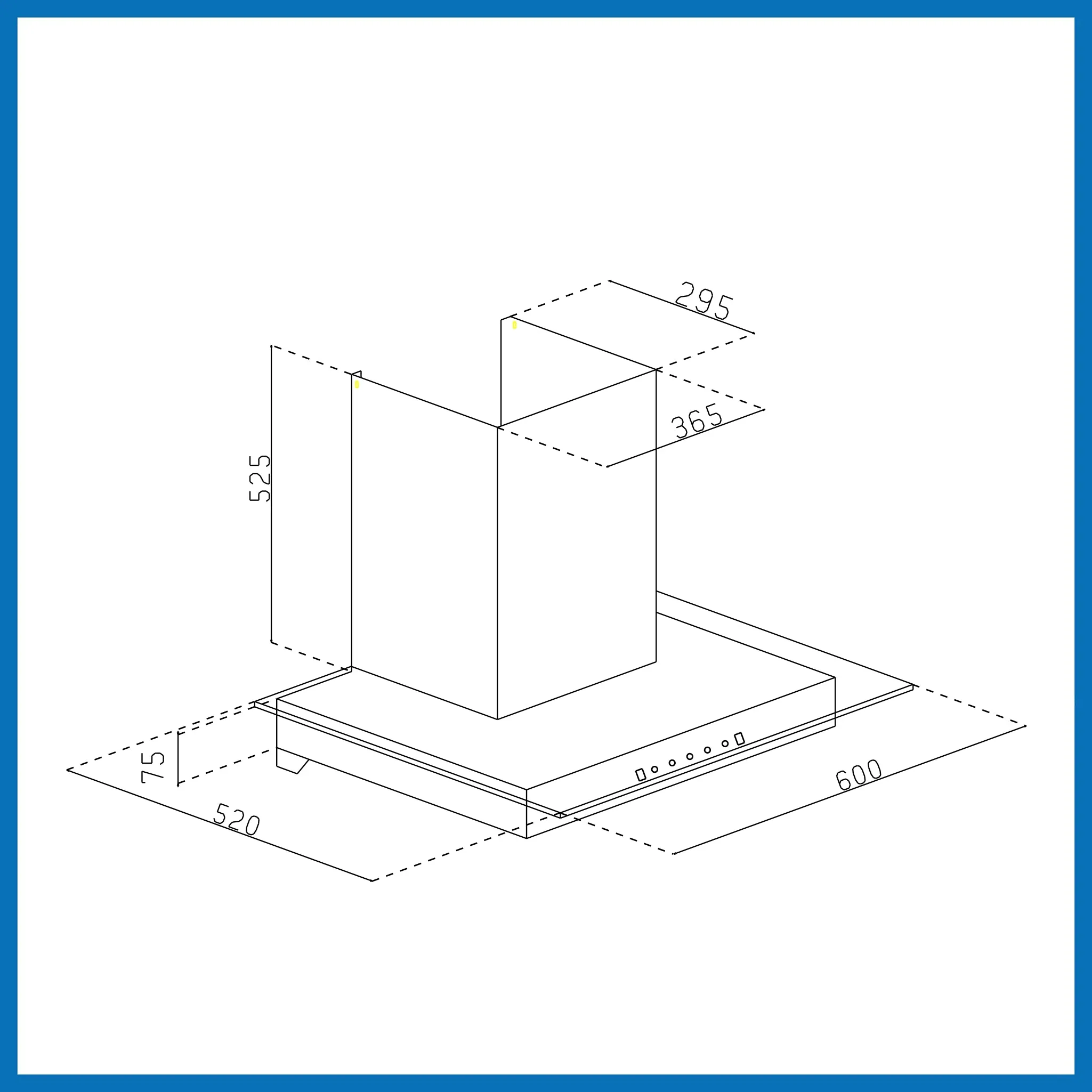 Glen Chimney Hood 6022 Auto Clean 60 Black