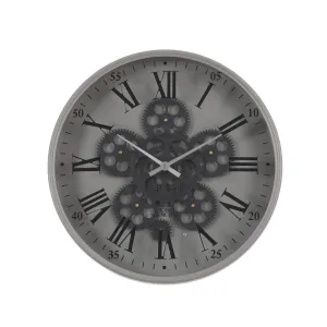 Hamilton D36cm Round Modern Navy moving cogs wall clock - Grey