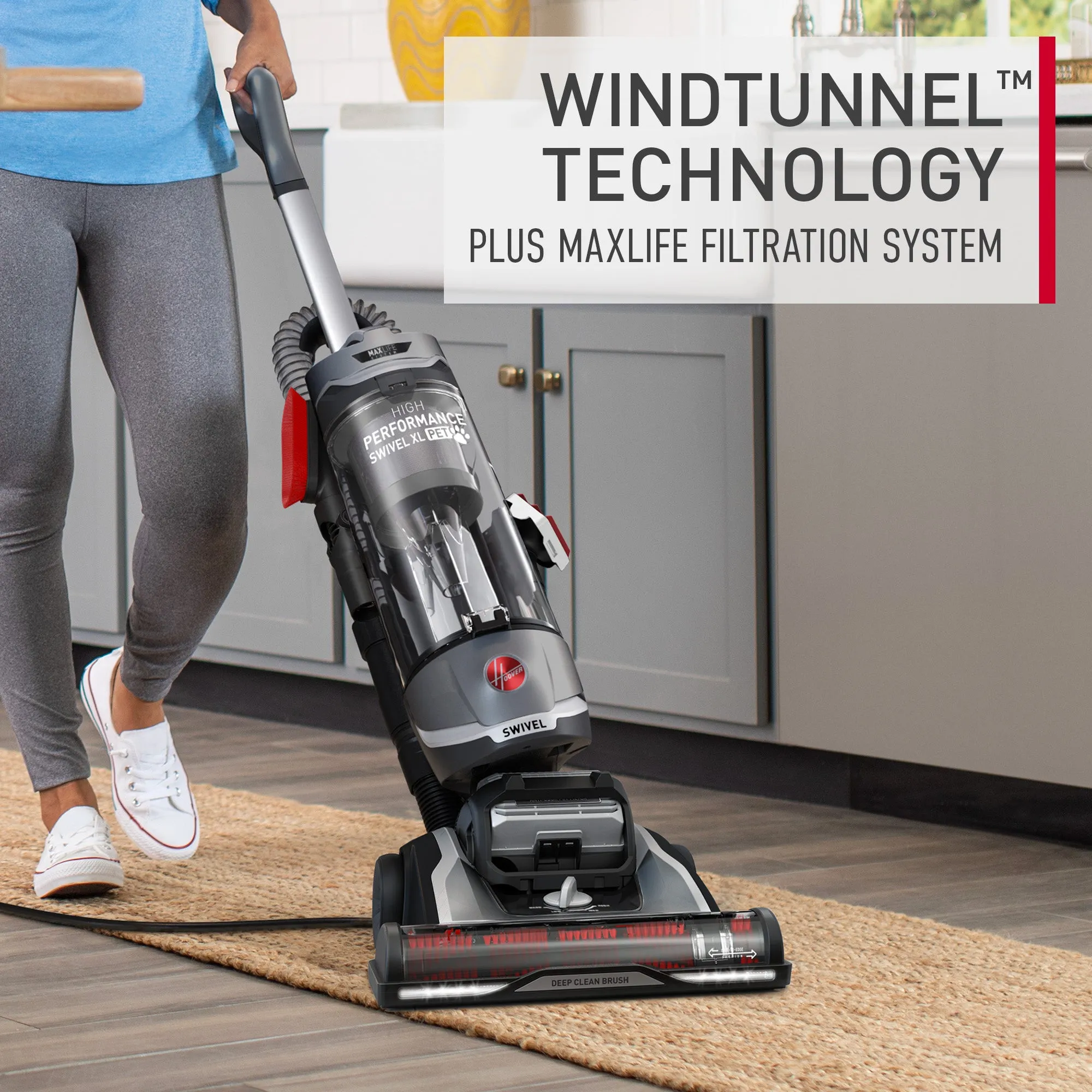 High Performance Swivel XL Pet Upright Vacuum