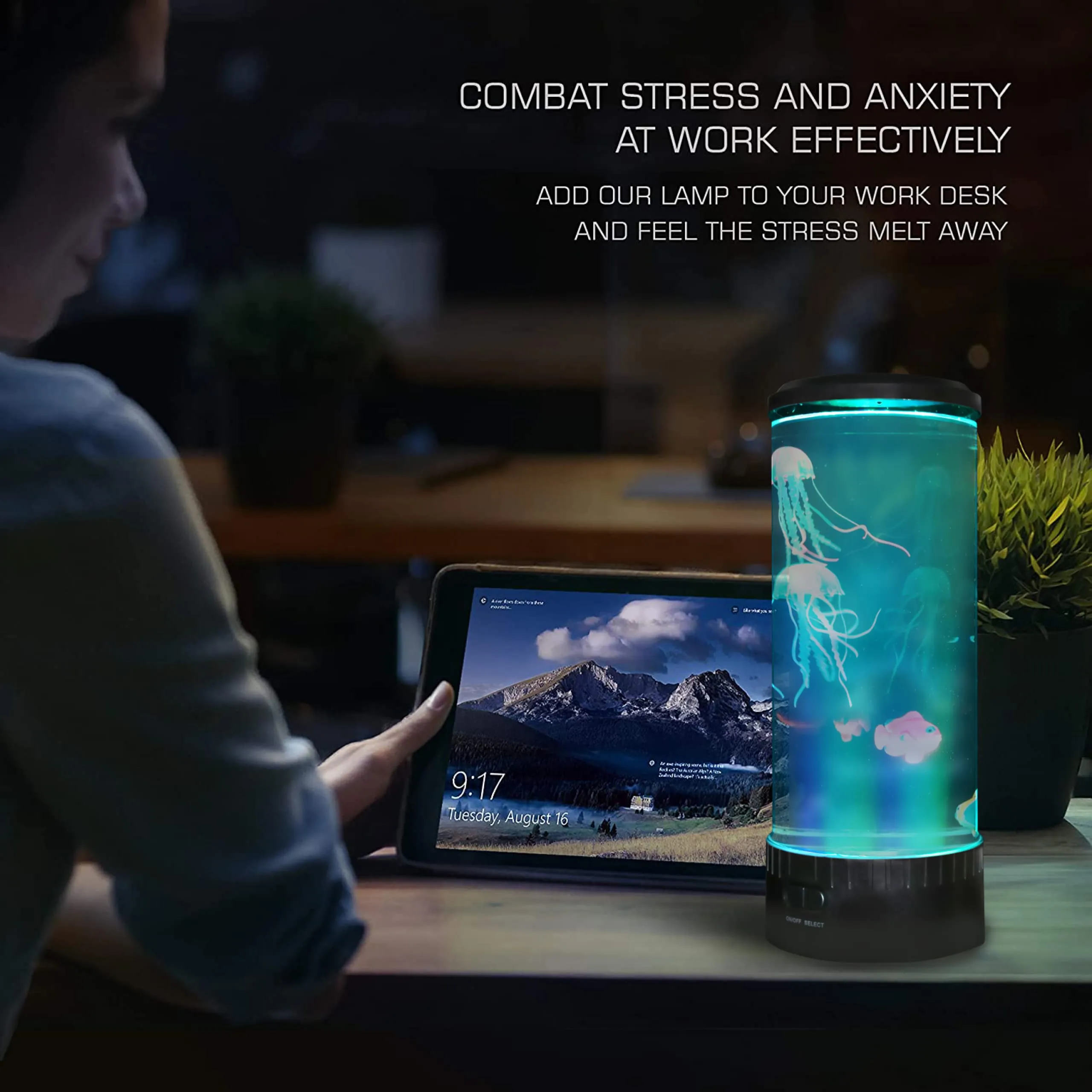 Jellyfish Lamp Jellyfish Lava Lamp Led With 20 Color Changing Light 2 Clownfish