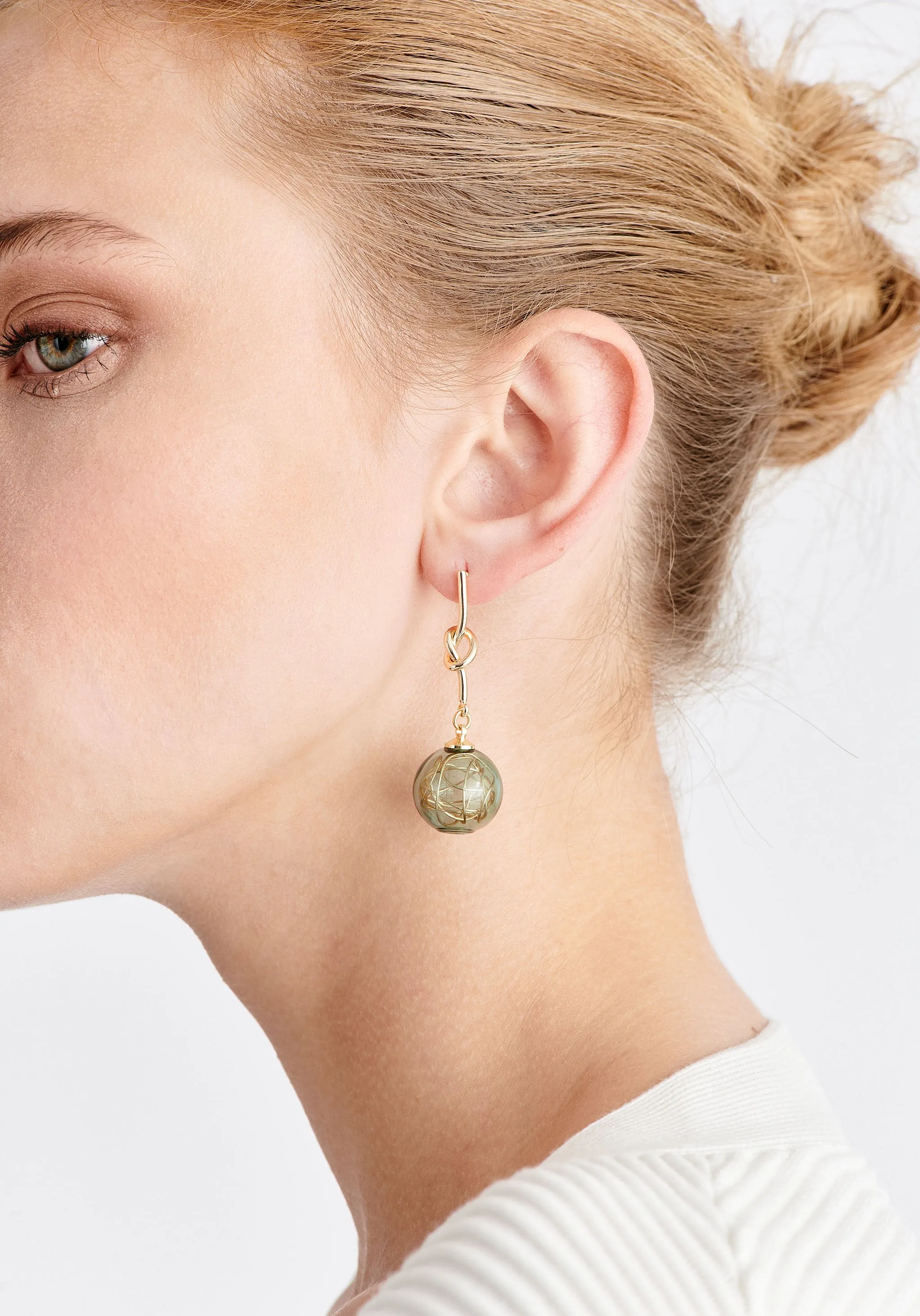 Knot Sphere Earrings