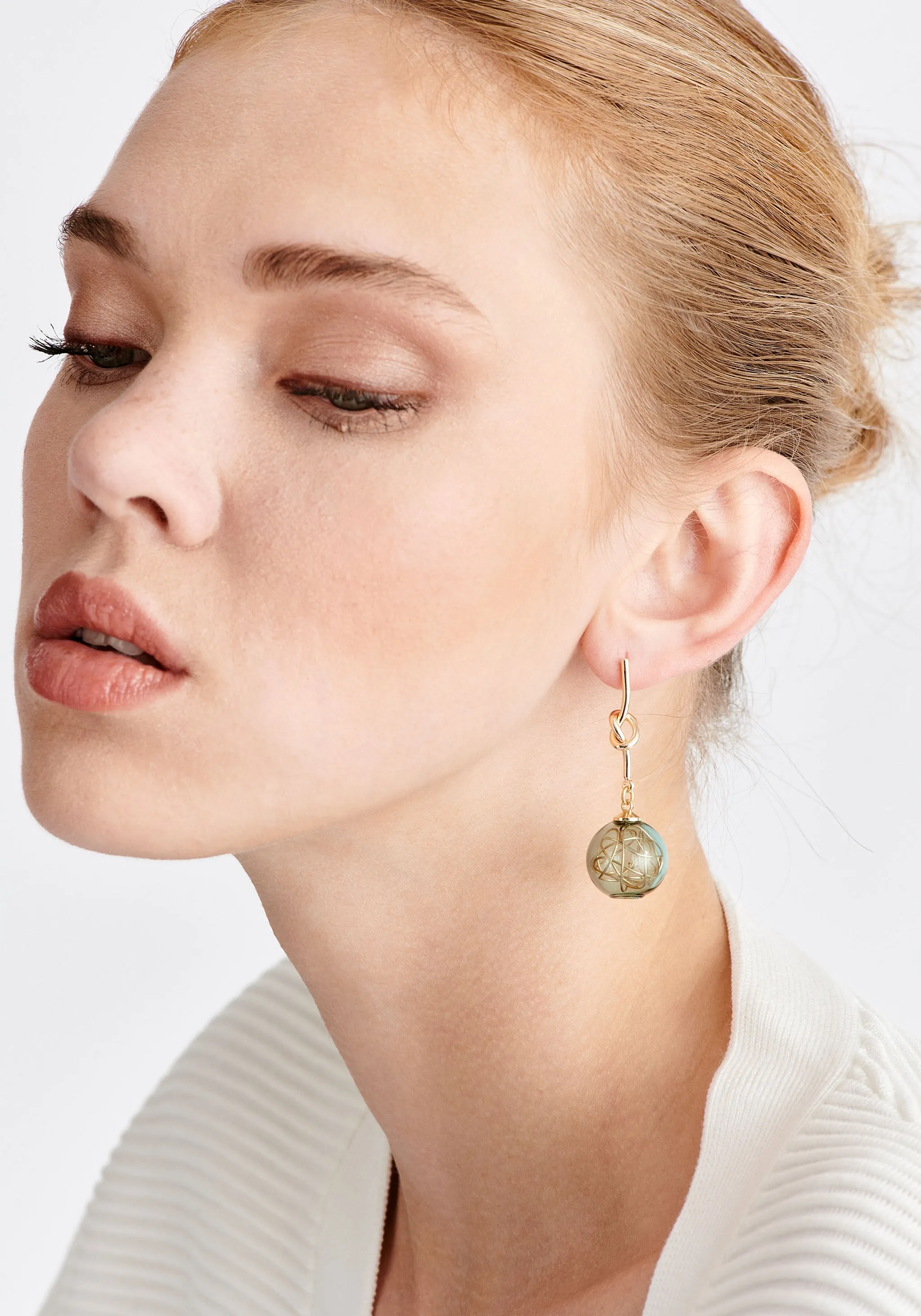 Knot Sphere Earrings