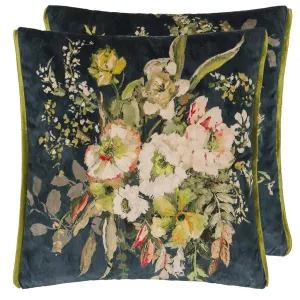 Margaretta Velours Noir Throw Pillow by Designers Guild