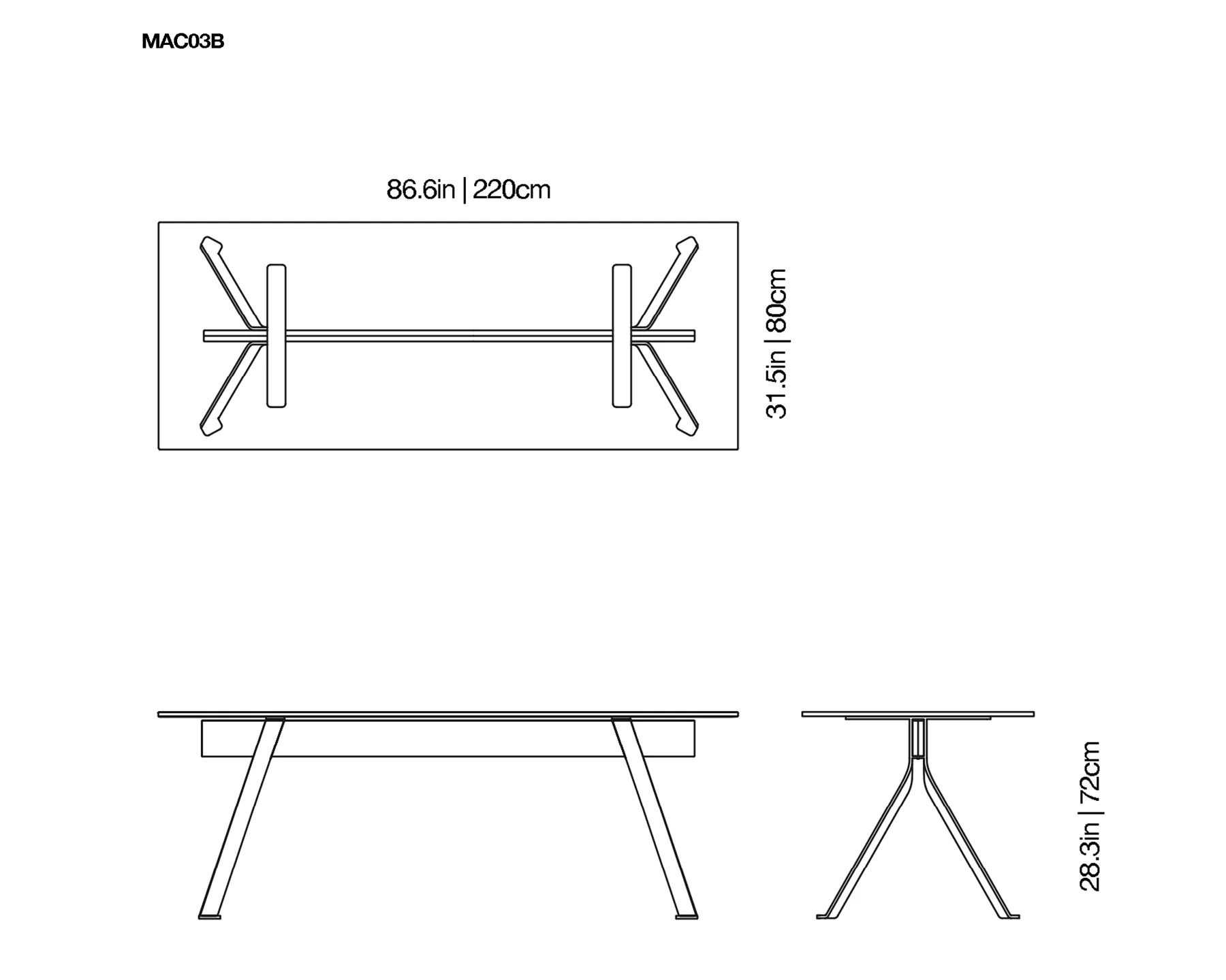 Mari Cristal Writing Desk