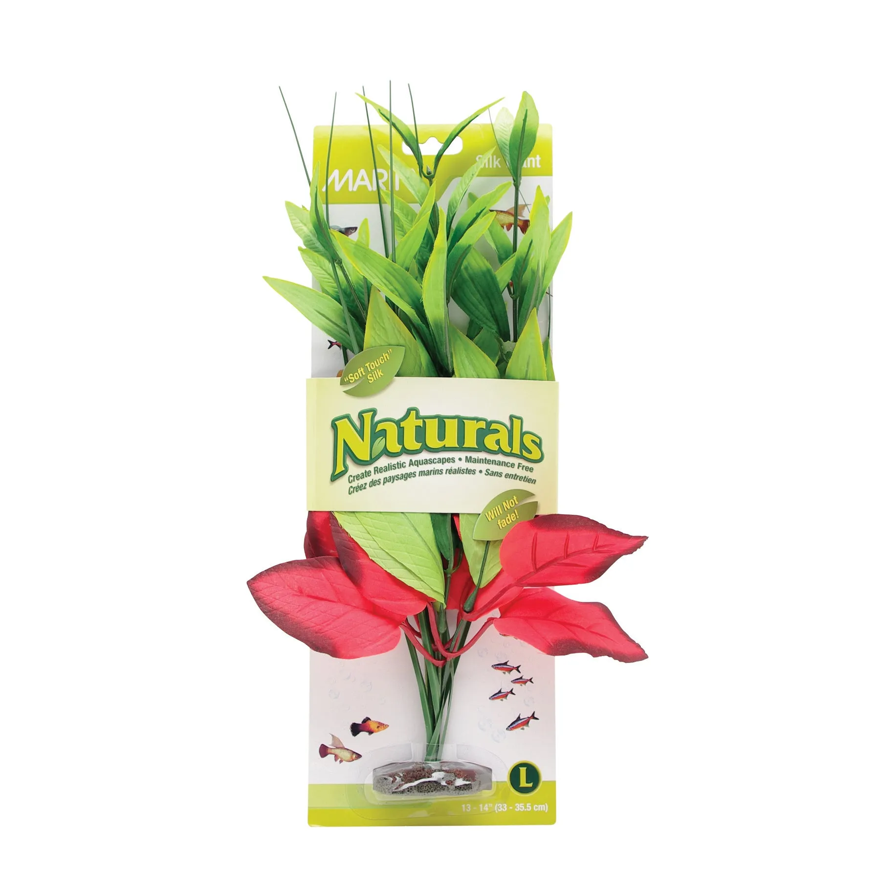 Marina Naturals Red & Green Pickerel Silk Plant