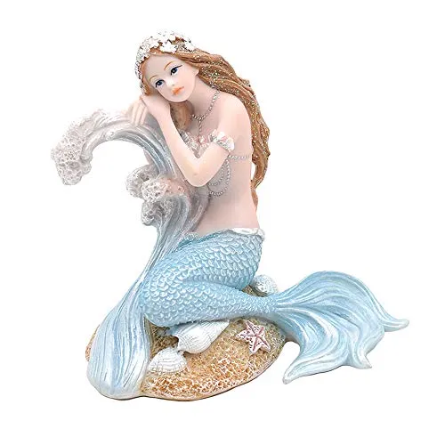 OMEM Aquarium Ornament Home Decor Cute Little Mermaid Aquarium Beautification Living Room Ornament Accessories