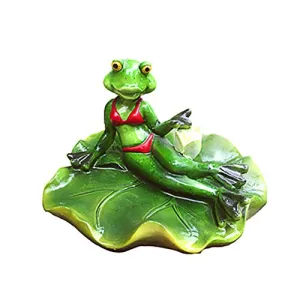 OMEM Creative Aquarium Decorations Landscaping Fish Tank Ornament Floating Frog Pond Accessories