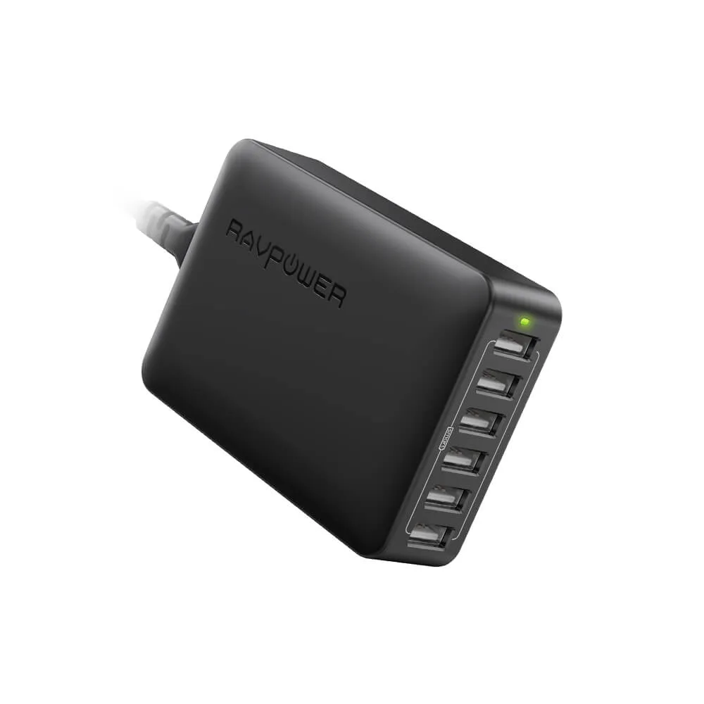 RAVPower 60W 12A 6-Port Desktop Charger