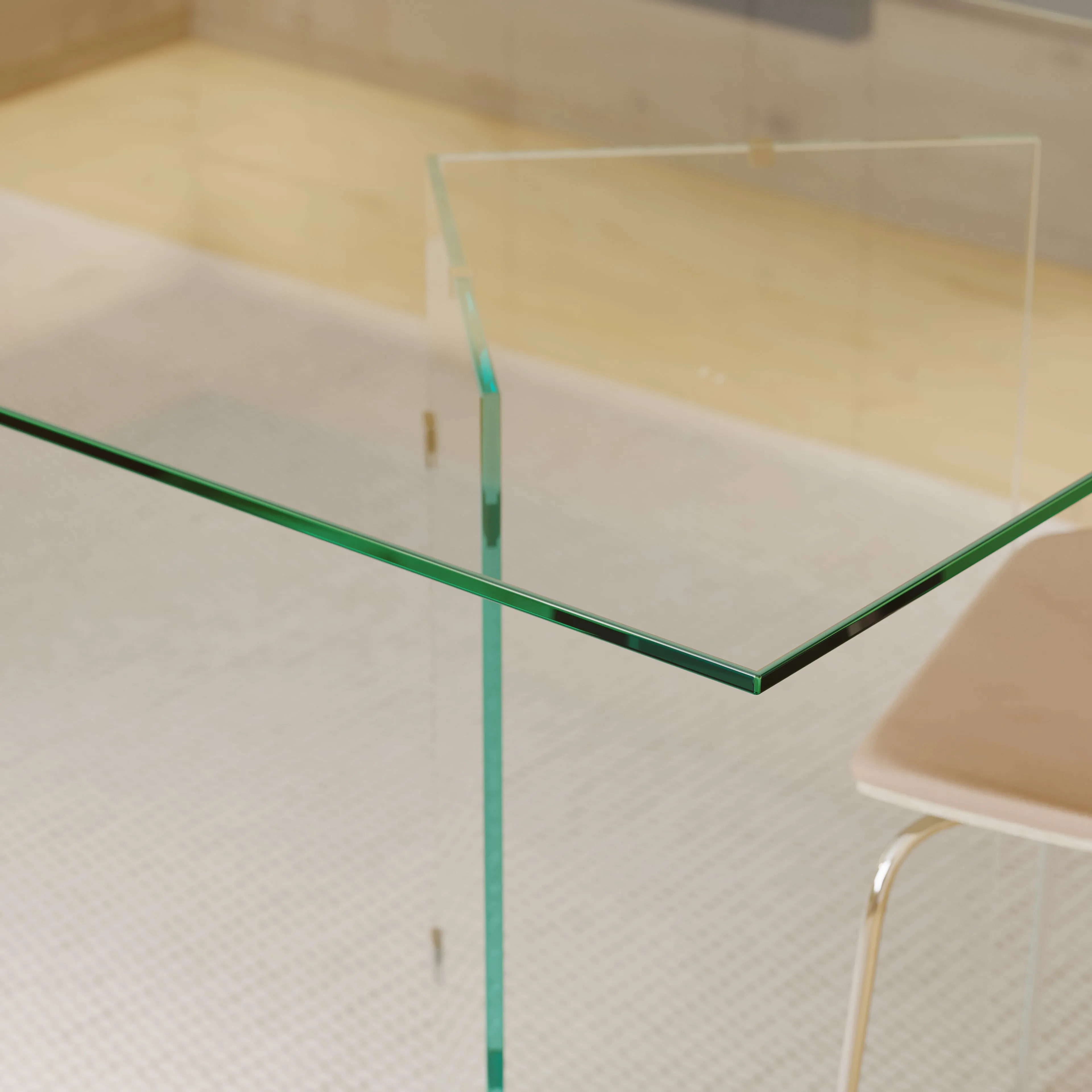 Rectangular Glass Dining Table