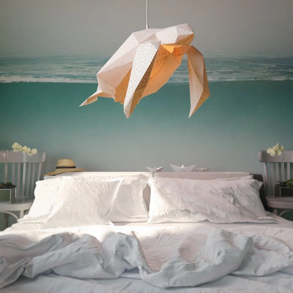 Sea Turtle Origami Ceiling Light