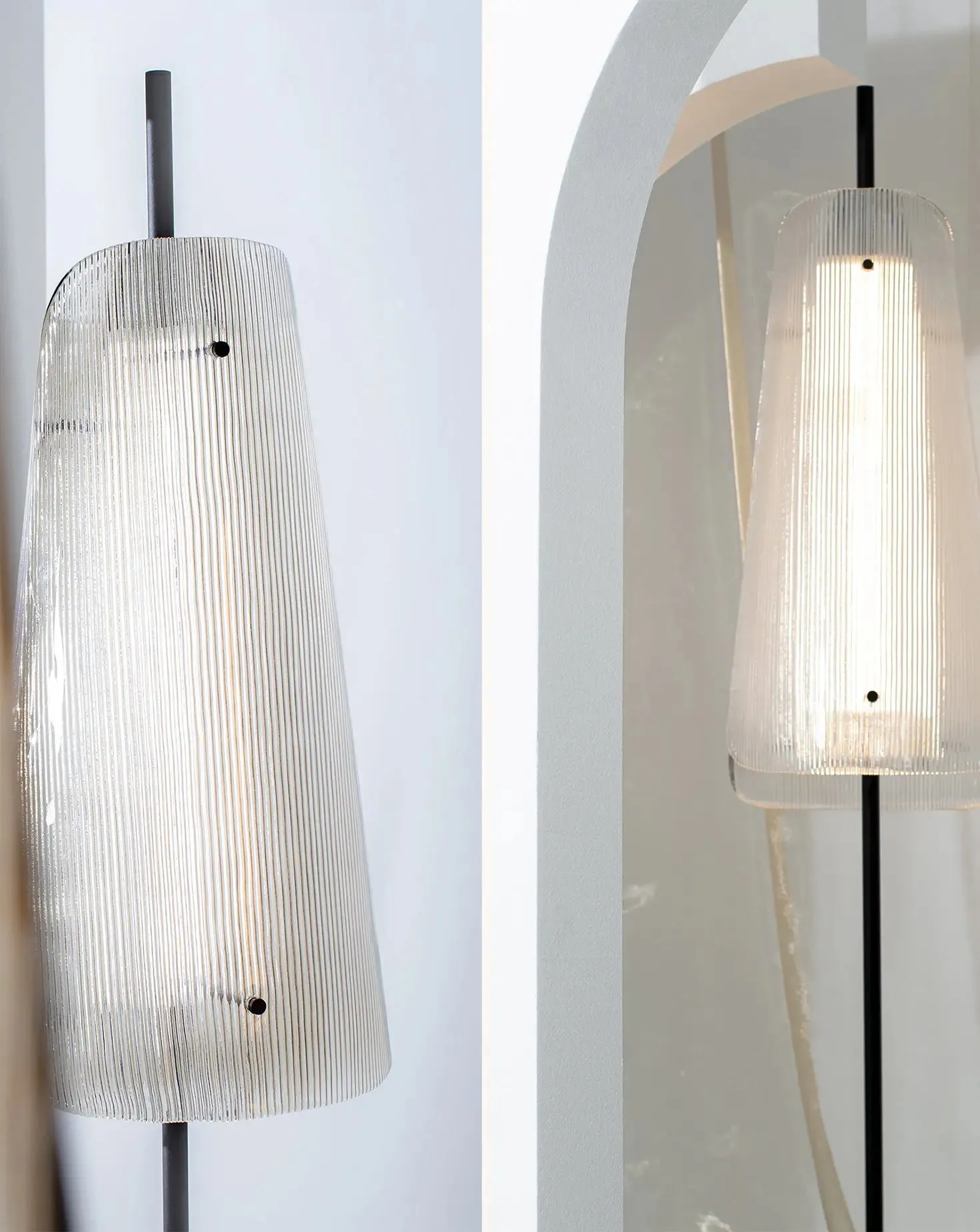 Sebastian Herkner Bent Transparent Floor Lamp