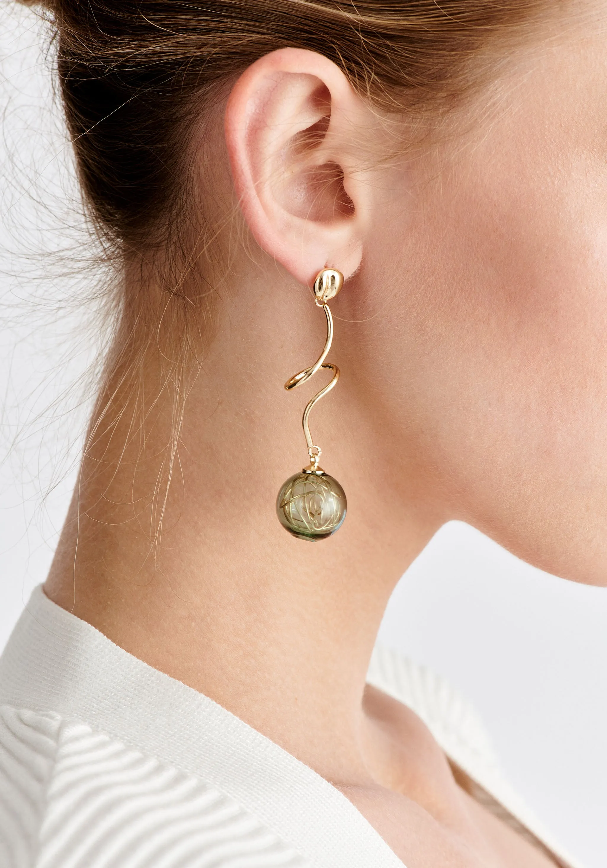 Swirl Sphere Earrings