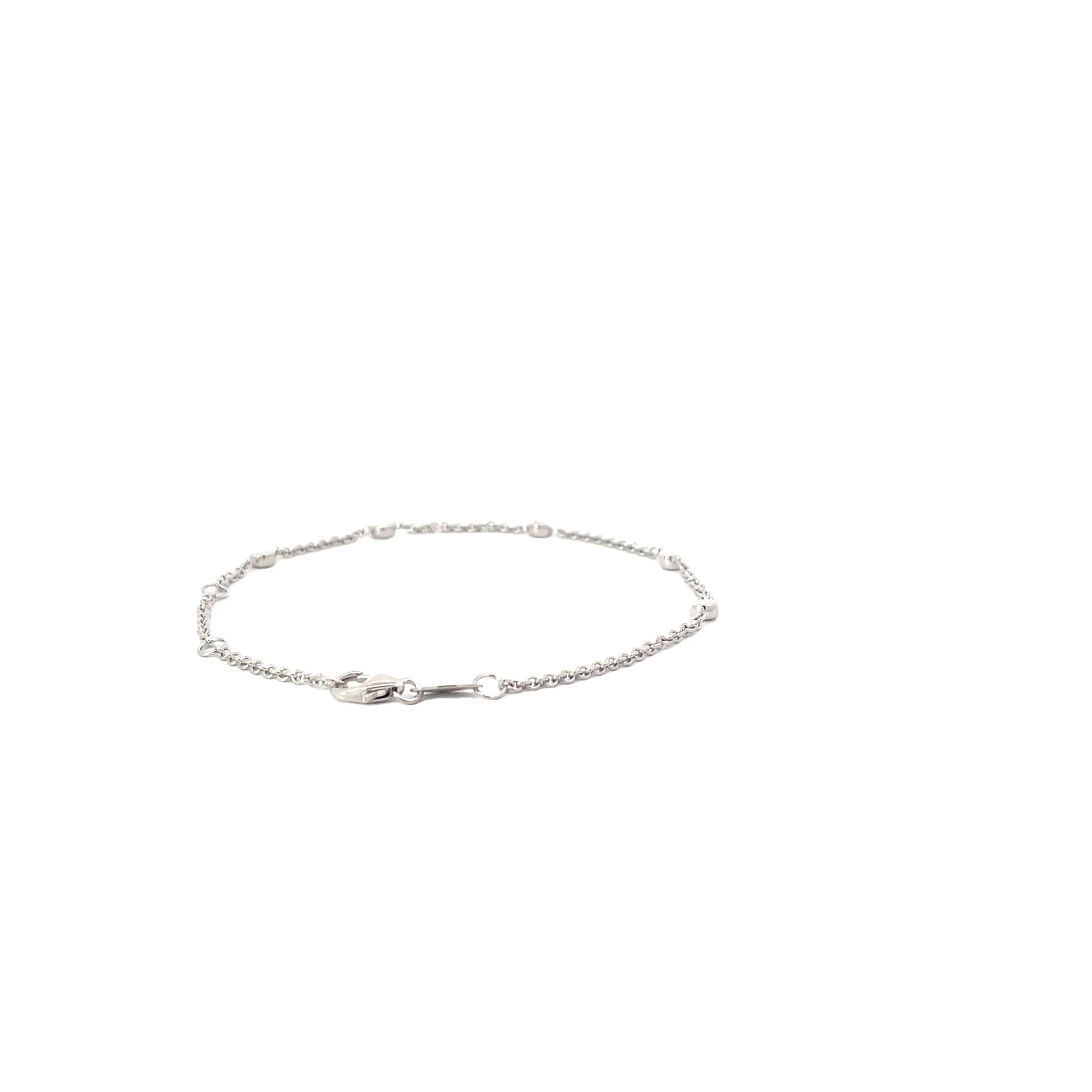 White Modern Electrum Station Bracelet